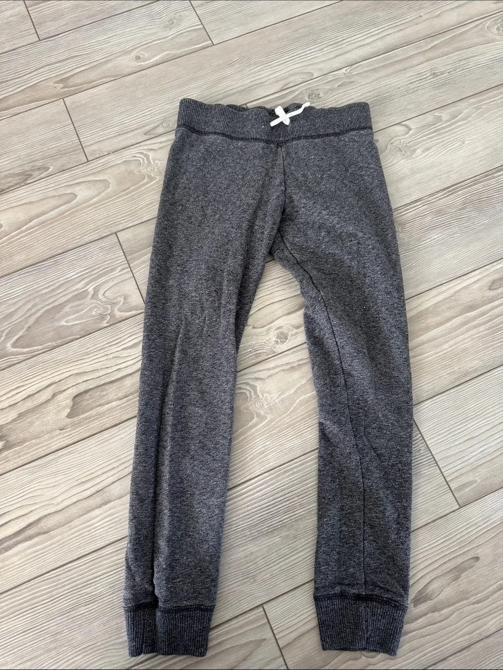abercrombie kids Charcoal Gray Knit Joggers with Drawstring